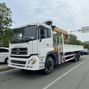 รถบรรทุกตงเฟิงพร้อมเครนบูมตรง 12 ตัน รถบรรทุกติดเครน 6x4 สำหรับขาย - Product Image 4