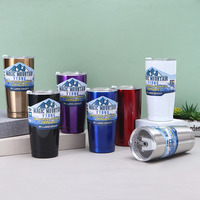 Mug à bière en acier inoxydable 304, portable, pour voiture, 20 oz, thermos sous vide, isolation thermique 6-12 heures, design moderne
