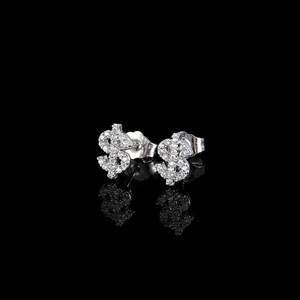 Hip Hop Jewelry Iced Out Diamond Dollar Sign <b>Stud</b> Earrings18K Gold Plated Luxury Jewelry Gift for Men and Women - Product Image 3