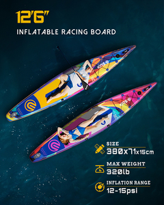 E SUP-Planche de surf <span class=keywords><strong>gonflable</strong></span> pour adulte, double couche de 12'6 pouces, adaptée aux sports nautiques - Product Image 5