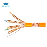 Kabel Ethernet SFTP Cat7 Berkualitas Tinggi 23AWG Pelindung Anyaman Aluminium Foil 305m (1000ft) Harga Pabrik