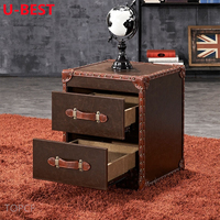 Table d'appoint Aviator avec tiroir de rangement, table de chevet, meubles de chambre à coucher, mesitas de noche