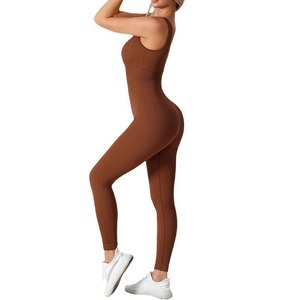 <b>Jumpsuit</b> for Women Workout Seamless <b>Jumpsuits</b> Yoga Ribbed One Piece Tank Tops Rompers for Women Sleeveless Exercise <b>Jumpsuits</b> - Product Image 2