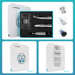 Set di manipolo S3-M205LGS4 a bassa velocità 1:1 pezzo a mano ad angolo contra motore a LED dritto 4 fori strumenti dentali set - Product Image 3