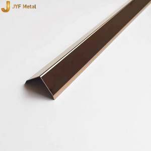 LL406 304 Stainless Steel Metal Tile <b>Corners</b> 90 Degree Angle Edge Gold Color L Shape Trim Modern Design for Hotel Wall Furniture - Product Image 4