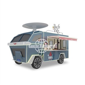 Carrito de Comida Móvil de Diseño Vintage para Exteriores, Camión de Comida, Camión de Helados, Coche Retro Eléctrico, Remolque de Comida Rápida - Product Image 1