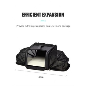 BSCI Factory Hot Selling Pet <b>Backpack</b> <b>Carrier</b> Bag Oxford Weekend Travel <b>Dog</b> Cat <b>Backpack</b> Expandable - Product Image 2