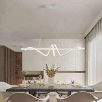 Lustre moderne L39.4 "LED suspension pour îlot de cuisine salle à manger Table Wave Design salon plafond suspendu luminaire