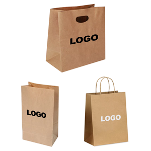 Food Shopping Coffee Take-Out Bags Milk Tea Packaging Bag White Kraft <b>Paper</b> Bag - Product Image 1