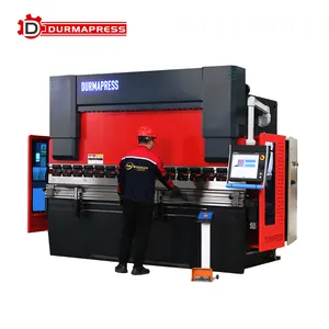 Mesin Bending OK logam CNC 100T, rem tekan hidrolik elektrik lembaran CNC 3200mm dengan DA66T DA69T