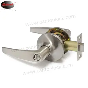 适用于南美的管状杠杆把手门锁海兰德OEM 808 SS BK重型锌合金隐私门锁