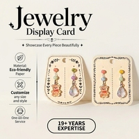 Cartes de présentation personnalisées pour boucles d'oreilles à motifs imprimés, cartes à suspendre en papier de forme irrégulière pour bijoux, colliers, bracelets et emballages cadeaux