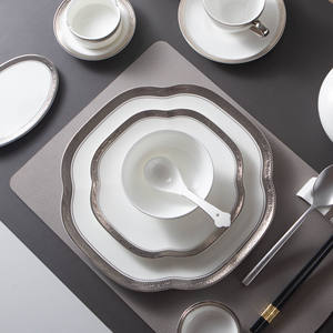 High Quality Bone China Full Dinner Set with Customer Logo Restaurant Garden Party Luxury Tableware Yemekseti Sunumluk - Product Image 1