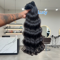 Meilleures ventes : Lot de cheveux bruts cambodgiens, fournisseur de mèches de cheveux humains bruts vietnamiens ondulés, alignées sur la cuticule, provenant d'un seul donneur