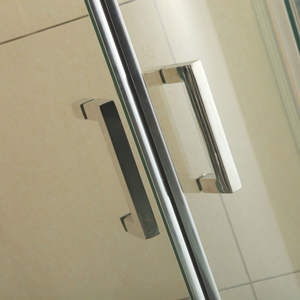 ดีไซน์กระจกอาบน้ำแบบสไลด์ขนาด8มม. หนาพร้อมโปรไฟล์อลูมิเนียมโครเมี่ยม - Product Image 6