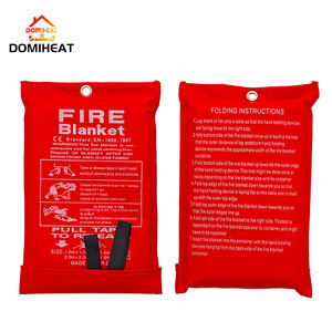 Couverture anti-feu en fibre de verre en silicone 1.5*1.5m pour usage industriel et domestique Couverture anti-feu ignifuge Petite couverture anti-feu - Product Image 1