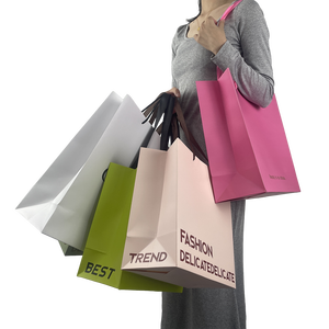 תיק קניות נייר מתנה אישית שקיות נייר בגדים נעליים קרטון אריזה נעליים קראפט שקית עם ידית - Product Image 2