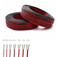 Fils électriques à 2 broches 28/26/24/22/20/18/16 AWG Câble ruban plat rouge noir PVC 5/10 mètres LED Fil haut-parleur de voiture Cuivre
