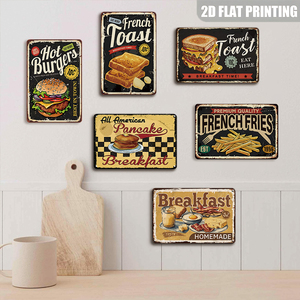 Letrero Metálico <span class=keywords><strong>de</strong></span> Papas Fritas, Estilo Retro <span class=keywords><strong>de</strong></span> Comida Rápida, Decoración Rústica para Pared <span class=keywords><strong>de</strong></span> Cocina, Cafetería, Restaurante, Regalo - Product Image 4