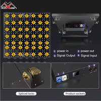Luz de Escenario LED Profesional de 200W 7x7, Matriz RGB Blanco Cálido, Mapeo de Píxeles para Discotecas, Clubes Nocturnos, Fiestas y Eventos