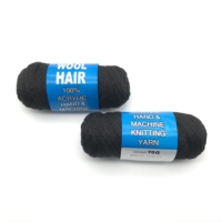 Cheveux brésiliens en laine pour tresses, coiffures africaines, extensions de cheveux noirs artificiels
