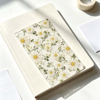 Couverture de carnet DIY Yihe A6 Fresh Little Daisy en acrylique transparent à 6 trous pour agenda à feuilles mobiles