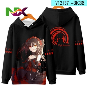 เสื้อฮู้ดอนิเมะลายพิมพ์สีดำ ดาเตะอาไลฟ์ โทคิซากิ คุรุมิ/ไนท์มาร์ล คอสเพลย์ สำหรับผู้ชาย ผู้หญิง เด็ก ขายส่ง - Product Image 5