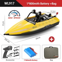 Bateau télécommandé de course 2.4G avec hélice intégrée et lumière LED, haute simulation, modèle de bateau de course télécommandé compétitif
