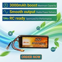 Batterie LiPo LongKun 6S 22.2V 3000mAh 50C à décharge rapide pour voiture RC, camion de course, batterie lithium polymère rechargeable OEM