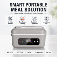 Kabellose Wiederaufladbare Edelstahl-Lunchbox Elektrischer Tragbarer Speisenwärmer mit Digitaler Steuerung und Timer-Funktion für Fabrikarbeiter