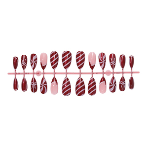 NAF020 <span class=keywords><strong>Uñas</strong></span> de dedo artificiales de estilo francés <span class=keywords><strong>para</strong></span> <span class=keywords><strong>mujer</strong></span> 24 piezas <span class=keywords><strong>Uñas</strong></span> postizas a presión con patrón de mariposa brillante - Product Image 5