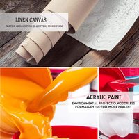 Peinture par numéros DIY pour adultes, Tournesol Peinture par numéros Kits d'art sans flamme Coloration par numéros pour enfants Débutants sur toile