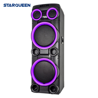 STARQUEEN Nouvelle Enceinte Portable à Moule Exclusif, Enceinte Bluetooth en Bois, Grande Enceinte Puissante avec Lumières Laser
