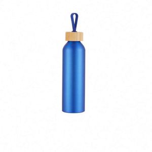 Nueva Llegada, Botellas de Agua Deportivas de Aluminio con Logotipo de Marca al por Mayor, con Tapa de Bambú y Asa, para Promociones, Precio de Fábrica - Product Image 6