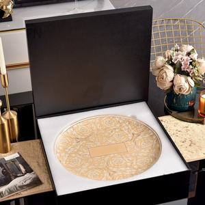 Meilleures ventes : Service de vaisselle en porcelaine fine jaune, comprenant assiettes plates, assiettes de présentation et assiettes d'accompagnement, pour mariage et présentation sur plateau - Product Image 2