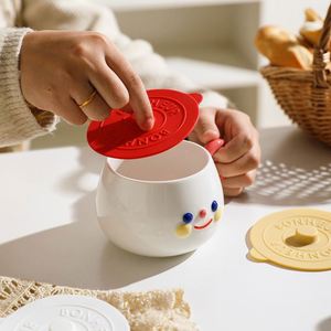 Hot Sale Minimalist Food Grade Silicone Cup Lid Dustproof Leakproof Multi-function Cover for <b>Mug</b> Ceramic Cup - Product Image 1