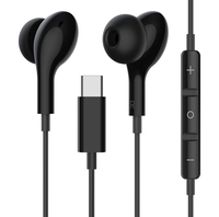 Écouteurs intra-auriculaires filaires Type C pour le sport, les plus vendus, écouteurs mono jetables noirs et blancs pour l'écoute de musique, casque filaire
