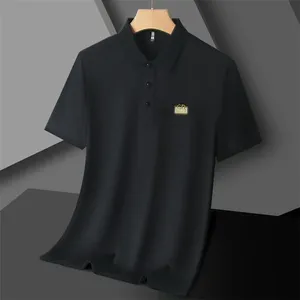 T-shirt d'été <span class=keywords><strong>grande</strong></span> <span class=keywords><strong>taille</strong></span> pour <span class=keywords><strong>homme</strong></span>, manches courtes, grandes tailles, <span class=keywords><strong>polo</strong></span> décontracté chic, col rabattu, sans coutures - Product Image 1