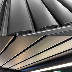 Pérgola Moderna de Alumínio com Lâminas para Jardim com Porta de Vidro Estilo Pavilhão Gazebo para Cobertura de Pátio - Product Image 5