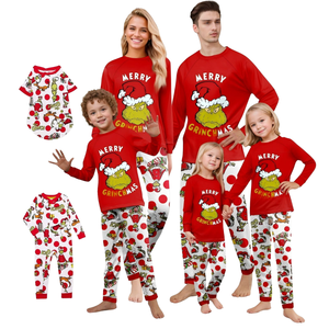 Conjunto de Pijamas de Inverno Térmicos Tricotados para Família com Cintura Elástica e Mangas Longas - Nova Chegada de Roupas de Dormir - Product Image 4