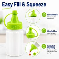 Mini distributeur de 30 ml pour bouteille de sirop à presser, idéal pour le miel, la mayonnaise, les sauces, les vinaigrettes – Ouverture large pour camping et voyage