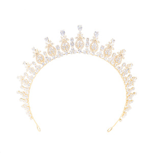 <span class=keywords><strong>Couronne</strong></span> de Mariée de Luxe en Zircon, Accessoire Cheveux Princesse pour Robe de <span class=keywords><strong>Mariage</strong></span>, <span class=keywords><strong>Fleurs</strong></span> en Strass Scintillantes, Diadème Étincelant - Product Image 5