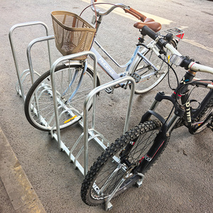 Support de vélo rond en acier galvanisé à chaud pour extérieur, pour parcs publics, pour le rangement des vélos - Product Image 5