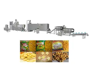 Automatic Twin Screw Extruder Prices Puffed Corn Chips Snacks Food Making Machine Puff Snack Food Extruder Machines