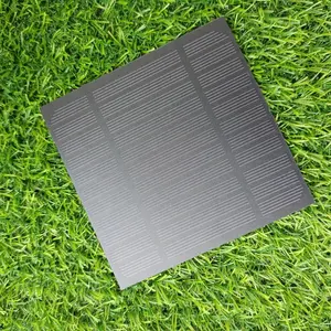 Precio bajo Panneau Solaire de Chine Mini Pv Panel 5,5 V Módulo de celda fotovoltaica Todo negro Mono Personalizado Pequeño 5V 2W Panel solar