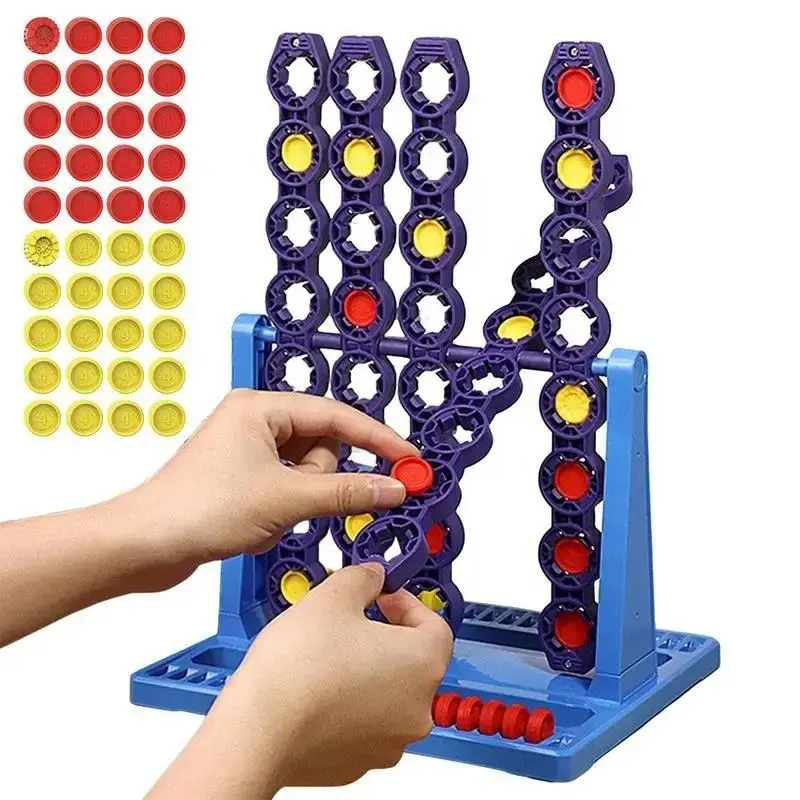 EPT Wholesale Educational Toy Board Game Matching Chess Connect 4 Spin Game for Family