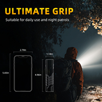 Linterna Plana ST1 Pro EDC de 1300LM, Recargable por USB-C, LED, Láser Rojo UV, Doble Imán, Doble Interruptor, para Camping y Trabajo