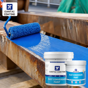 สีทาโลหะสูตรน้ำ 2 in 1 สำหรับแปลงสภาพสนิม ซ่อมแซมอาคารโลหะ สีทาเหล็กเคลือบน้ำสำหรับซ่อมแซมกระเบื้องเหล็ก - Product Image 1