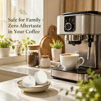 Tablettes de détartrage écologiques de qualité alimentaire pour machine à café, sans odeur, sans résidus, sûres pour toutes les machines à expresso et à café filtre