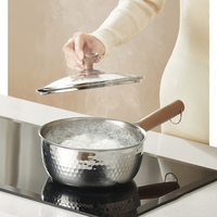 Mini-casserole en acier inoxydable, style japonais, compatible induction, pour lait, soupe et sauces, à portion individuelle